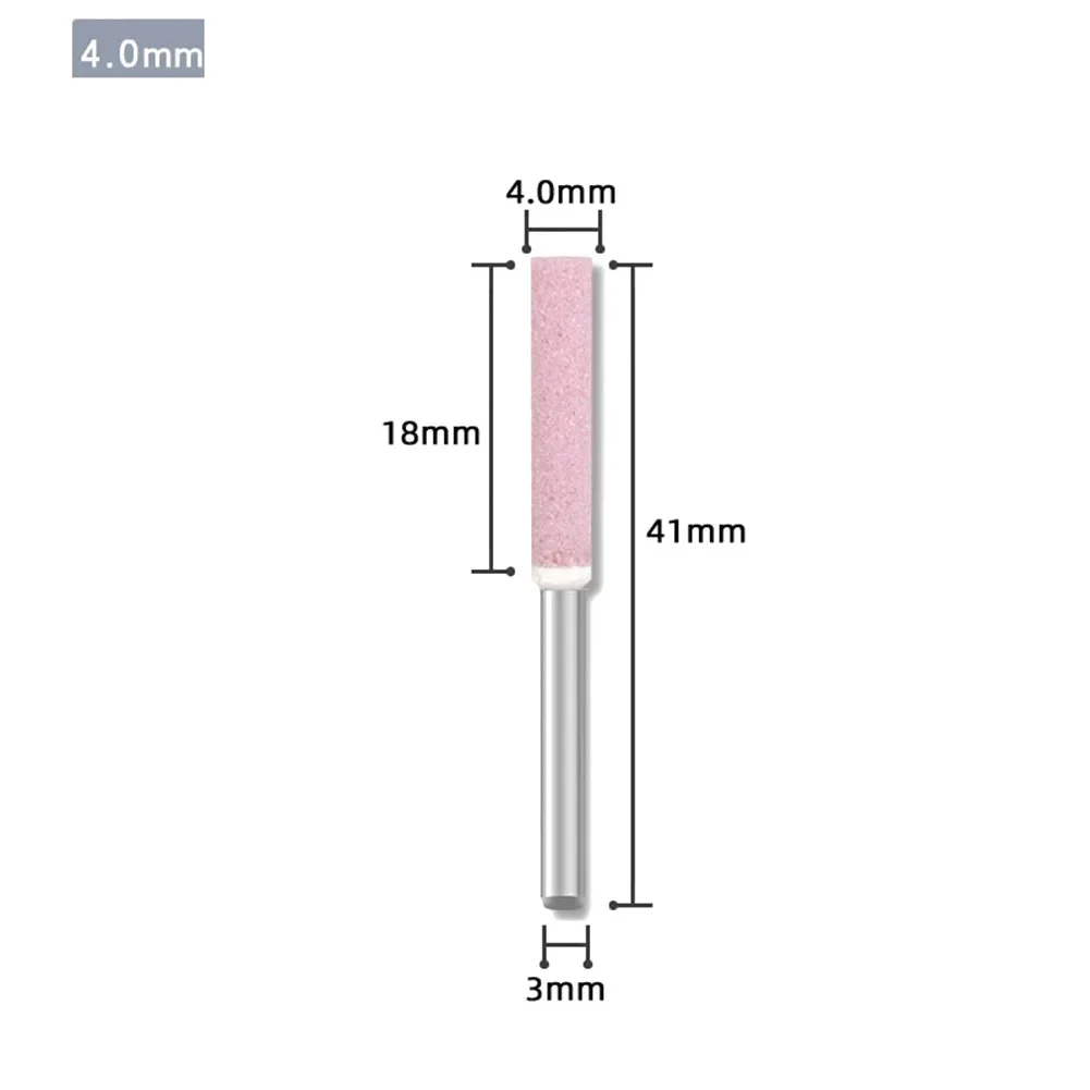 6Pcs Chainsaw Sharpener Grinding Head 4/4.8/5.5mm 3mm Shank For Stone File Grinding Tools Electric Grinder Garden Tool Parts
