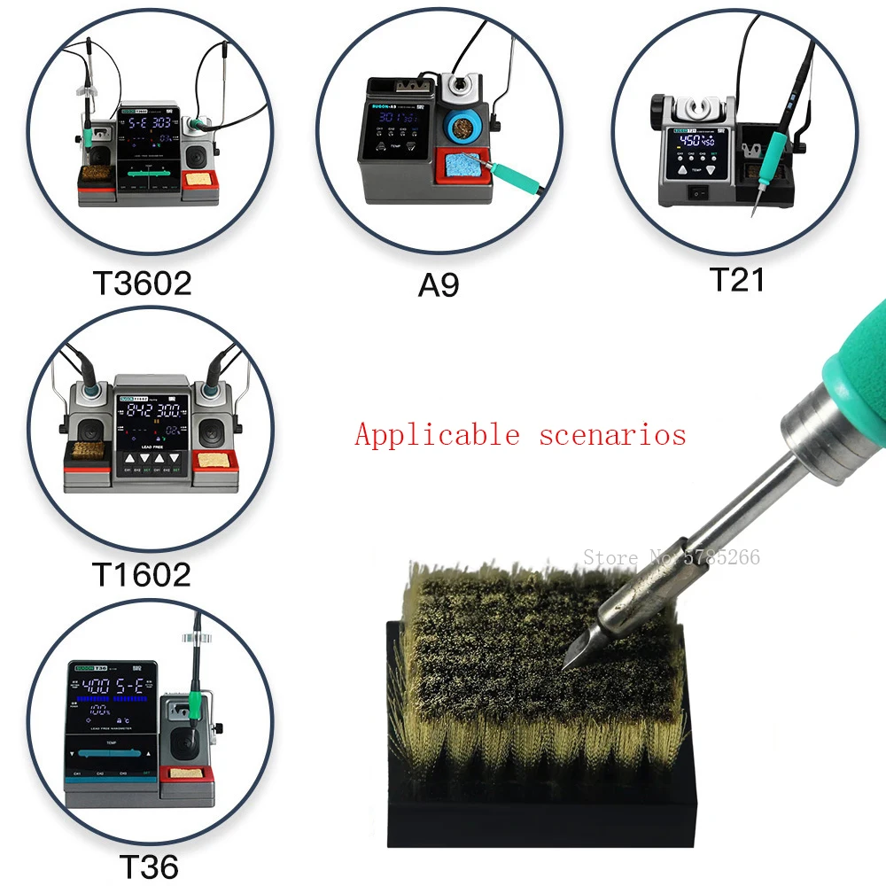 

Electric Soldering Iron Head Cleaning Brush wire Brush Soldering Tin Station Cleaning Pad Soldering Iron Head Maintenance Tool