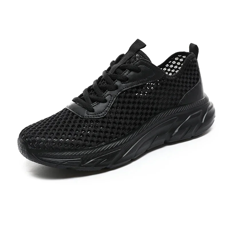 MAEDEF Summer Men\'s Casual Flats Shoes Hollow Mesh Sneakers Men Trendy Lightweight Gym Shoe Lace Up Breathable Mens Trainers Men