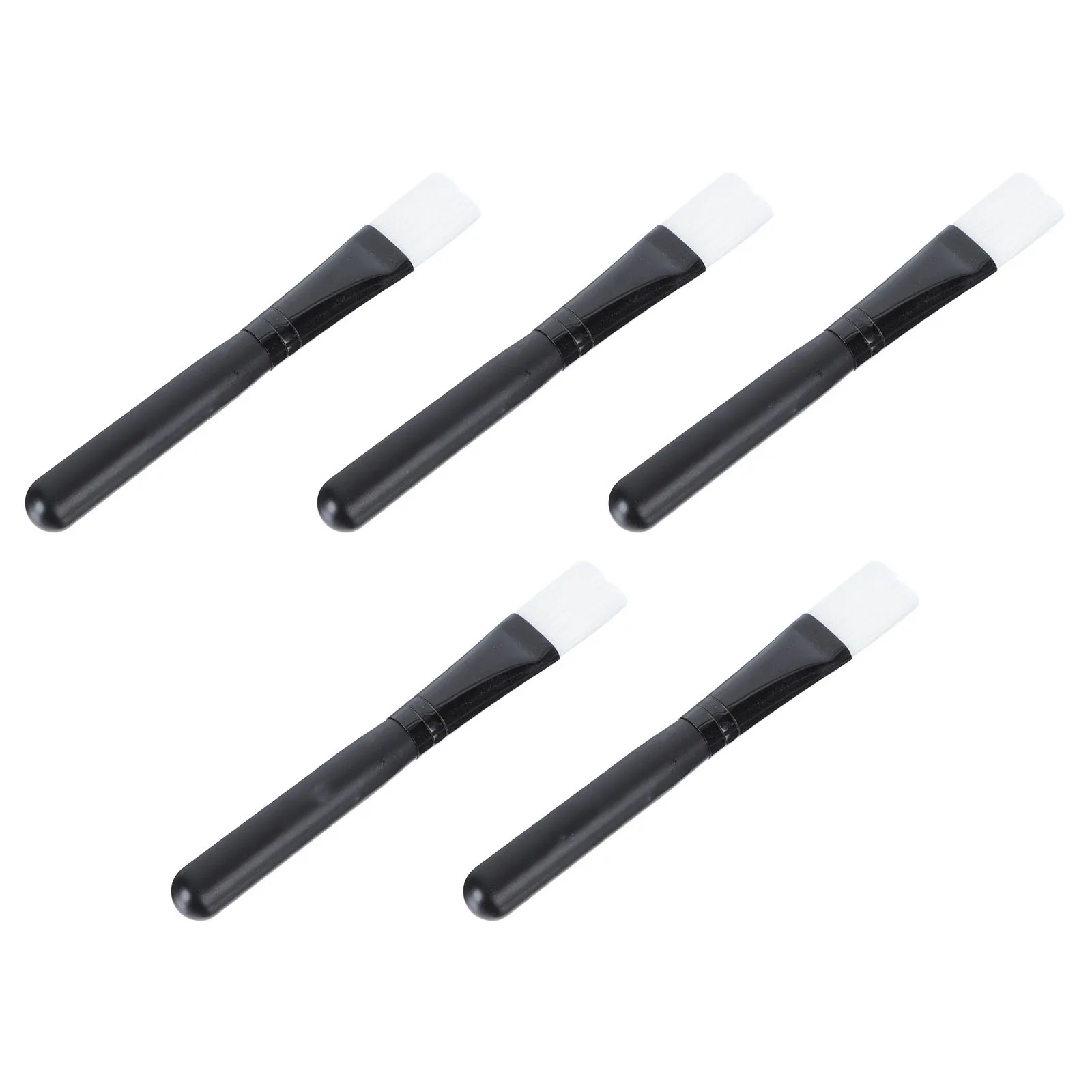 

5pcs Facial Brush Soft Bristles Black Rod Makeup Tool Aluminum Tube Body Lotion Applicator Facial Mask Brush Safe Durable