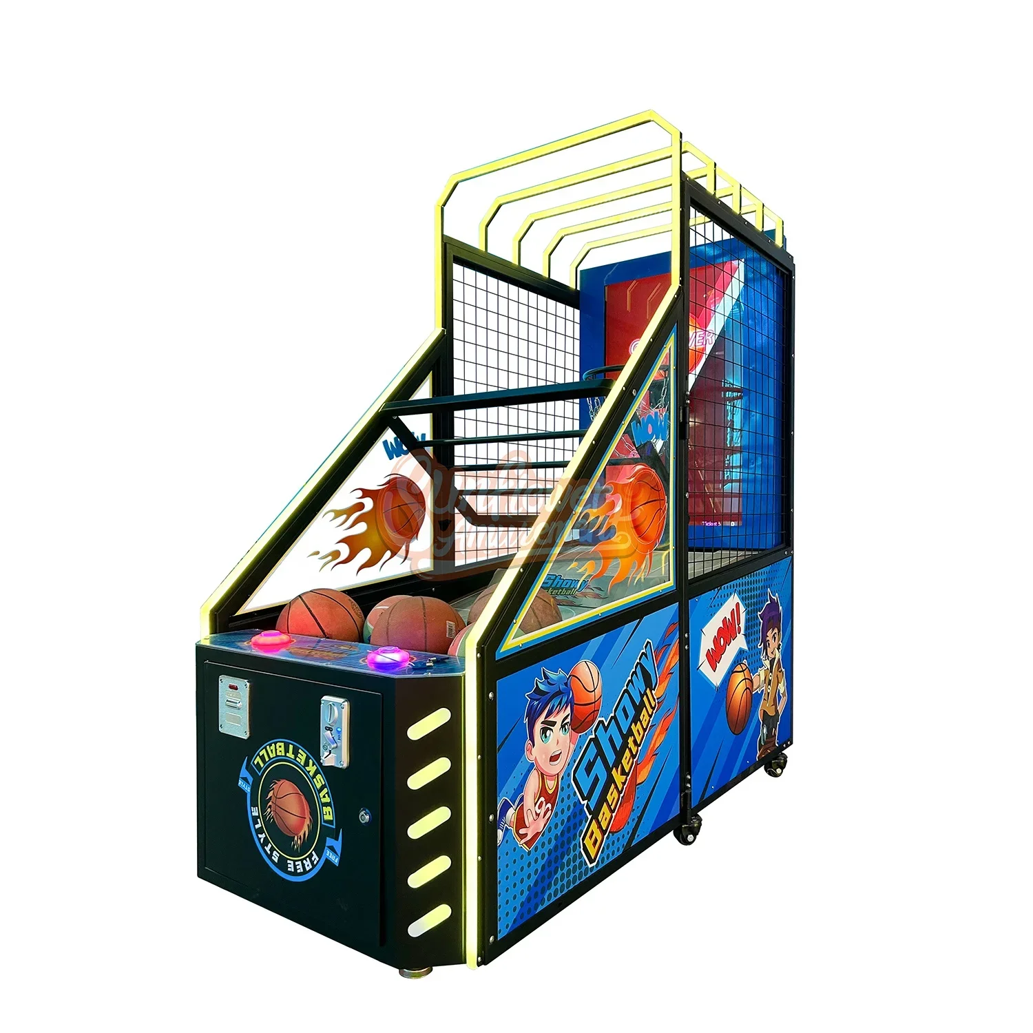 Muntautomaat Speelmachine Opzichtige basketbal Arcade Straatbasketbal Schietspelmachine