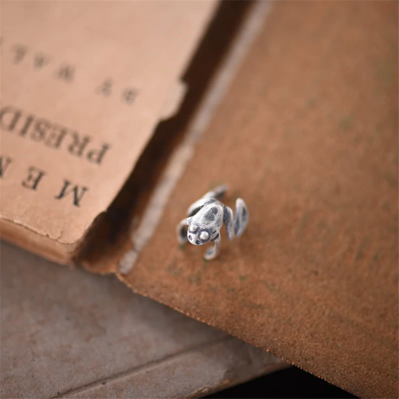 YIZIZAI 925 Sterling Silver Realistic Animal Frog Ear Cuffs For Women Men No Piercing Fake Cartilage Earrings Ear Bone Clip Stud