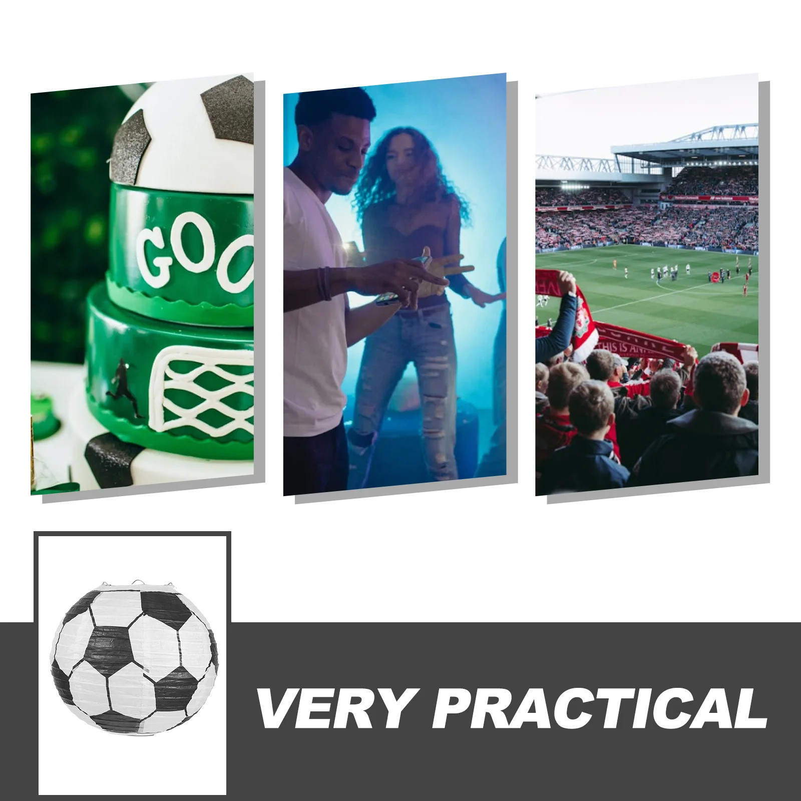 

10inch Soccer Paper Lantern Sports Theme Birthday Party Hanging Lantern Indoor Outdoor Decoration Soccer Paper Lanterns
