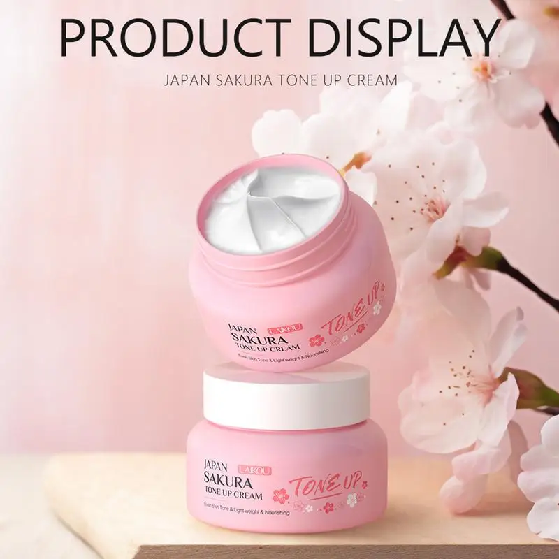 60g Cherry Blossom Moisturizer Brightening Tone Up Cream Sakura Serum And Collagen Face Cream Moisturizing Whitening face Cream