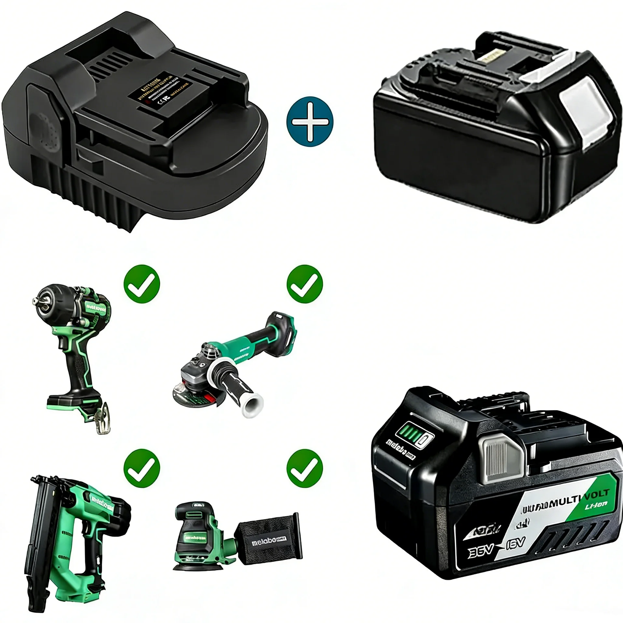 Converter for Makita to for Hitachi Adapter for Makita 18V Lithium Battery Convert To for Hikoki 18V Power Tools Drill MT18HK