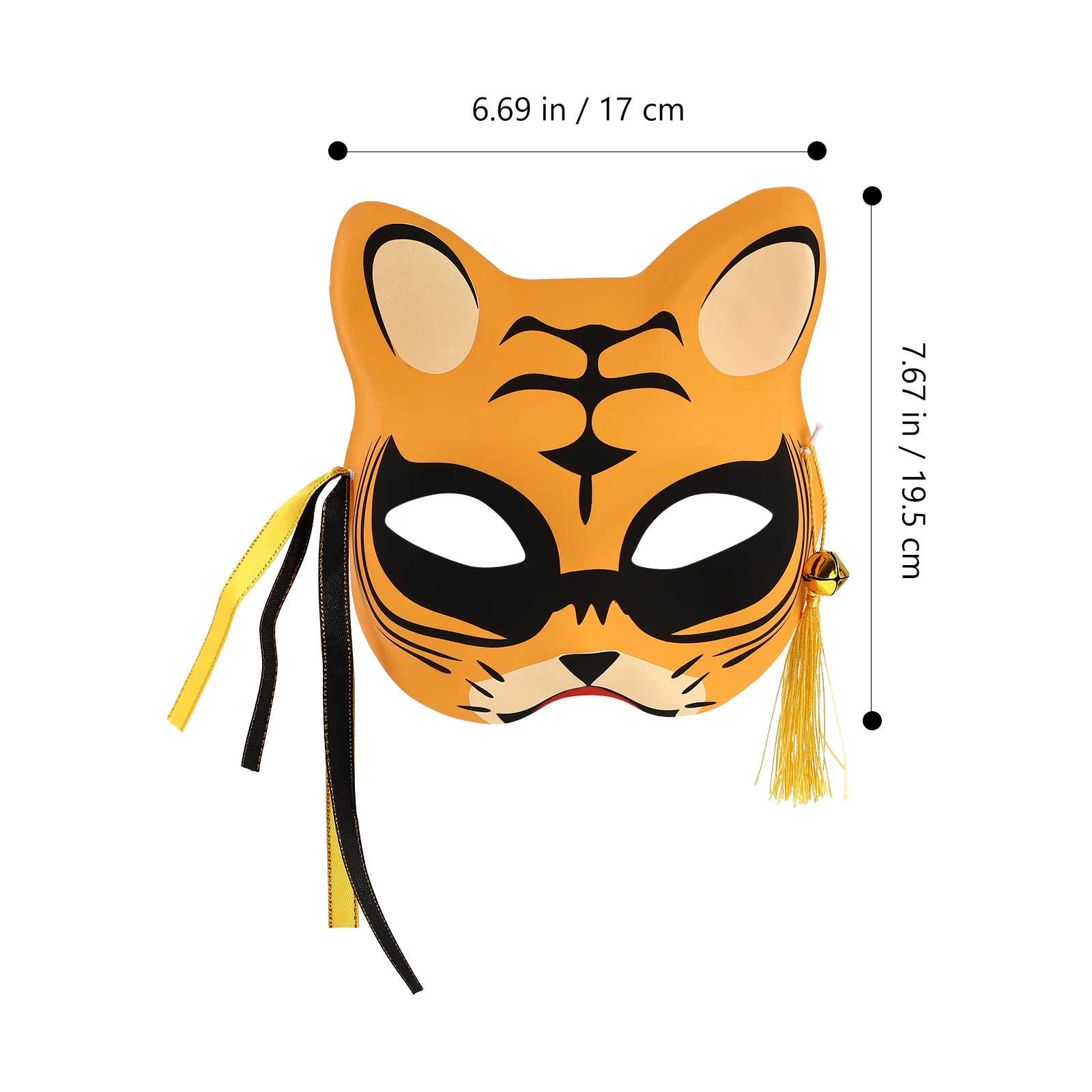 Half Face Tiger Mask Luminous Glow Design Party Supply For Cosplay Festival Nightclub Performance Decoration Accessory