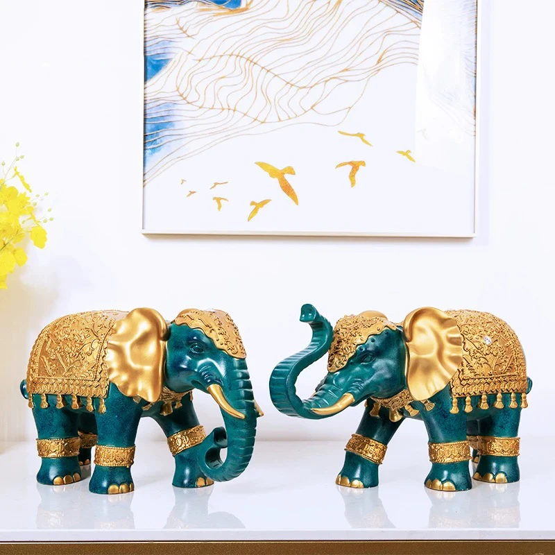 

Creative Elephant Statue,Elephant Sculpture Ornament,Animal Artwork Desktop Decoration,Nordic Room Decor,Luxury Crafts Gifts