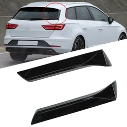 2PCS Rear Window Side Splitter Wing Exterior Trim Left Right Replacement for SEAT LEON 5F FR Mk3 MK3.5 2013‑2021