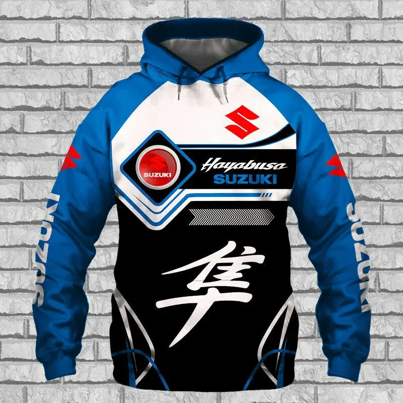 

Suzuki brand men's 3D sweatshirt printed hoodie street fashion casual sportswear off-road motorcycle racing sports riding jersey