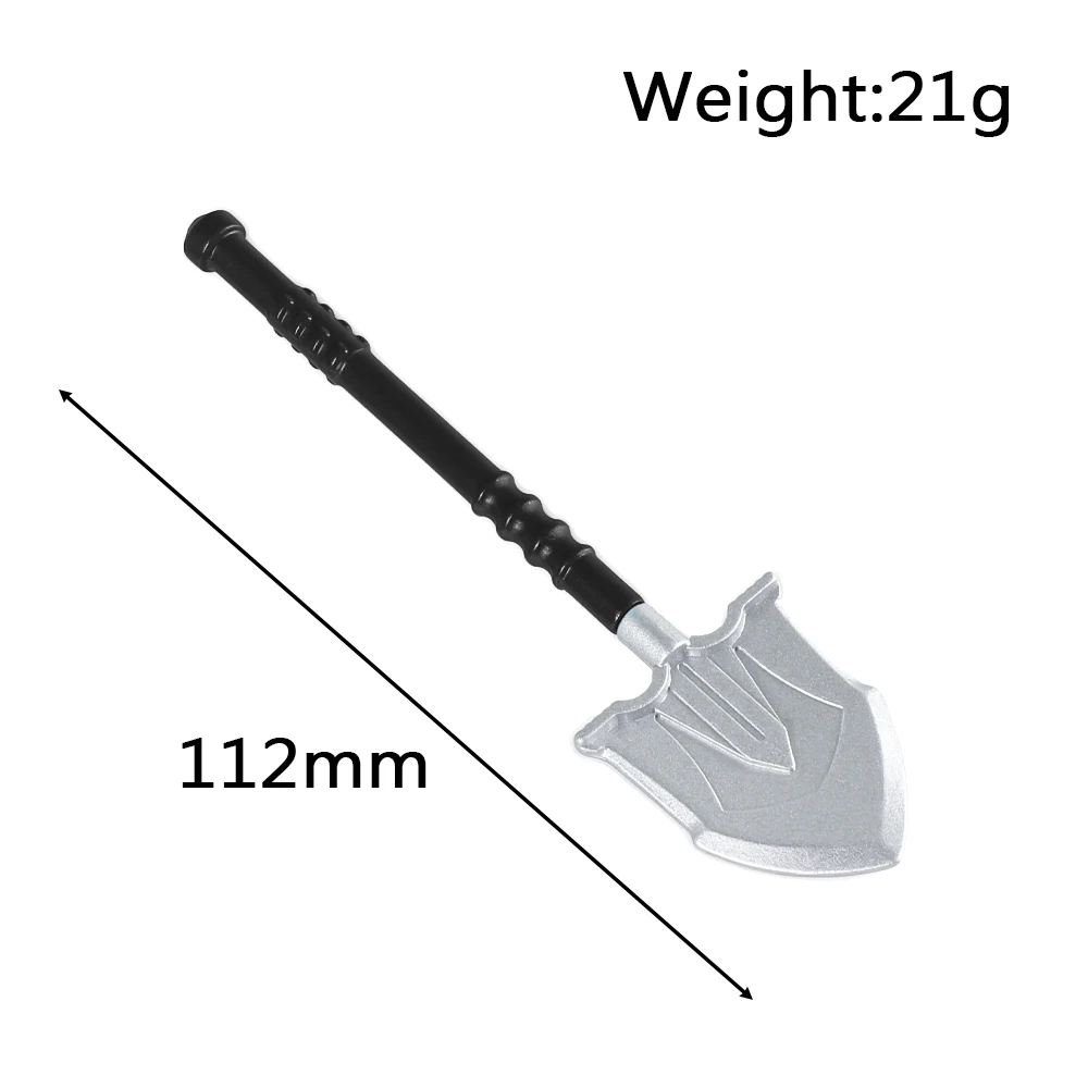 HFLRC 1/10 RC Crawler Scale Engineer Shovel Metal Spade Tool for TRX4 SCX10 Defender Roof Rack Overland Expedition Decoration