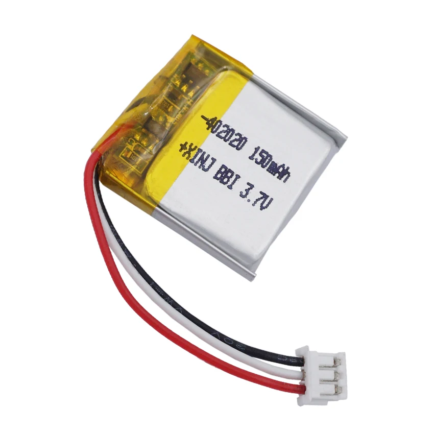 3.7V 150mAh 0.555Wh Li-Polymer Li Lithium Battery JST 3pin 1.5mm Connector 402020 For GPS Smart Watch Mouse MP4  Car Navigation