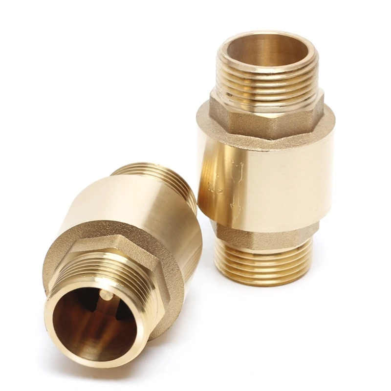 Brass Thread Inline Spring Check Valves DN20/DN15 Single Way Connector Water Non Return Valves Plumbing Fitting Accessory D2RD