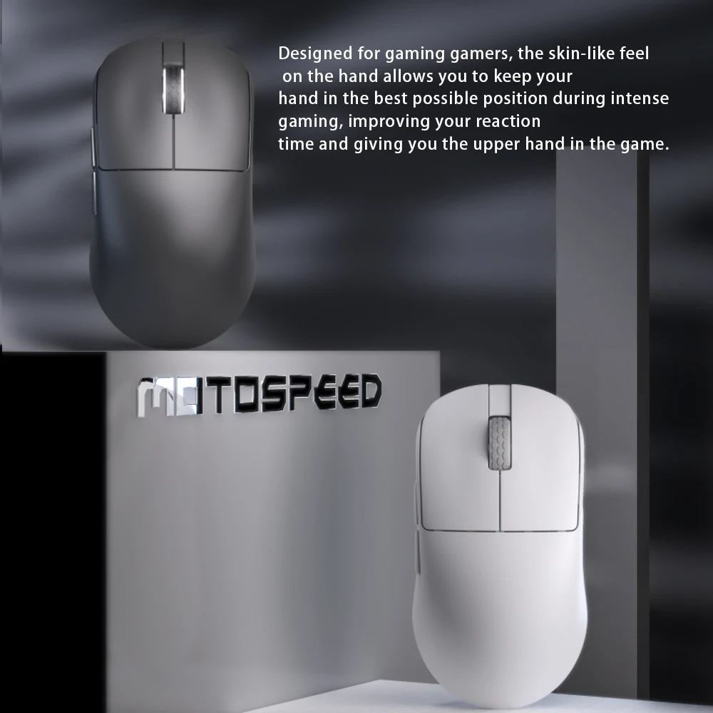 MOTOSPEED Gaming Wireless Mouse Dual-Mode 8K PAW3950 Sensor Game Mouse 26000 DPI Lightweight Macro Mice For PC Laptop Desktop