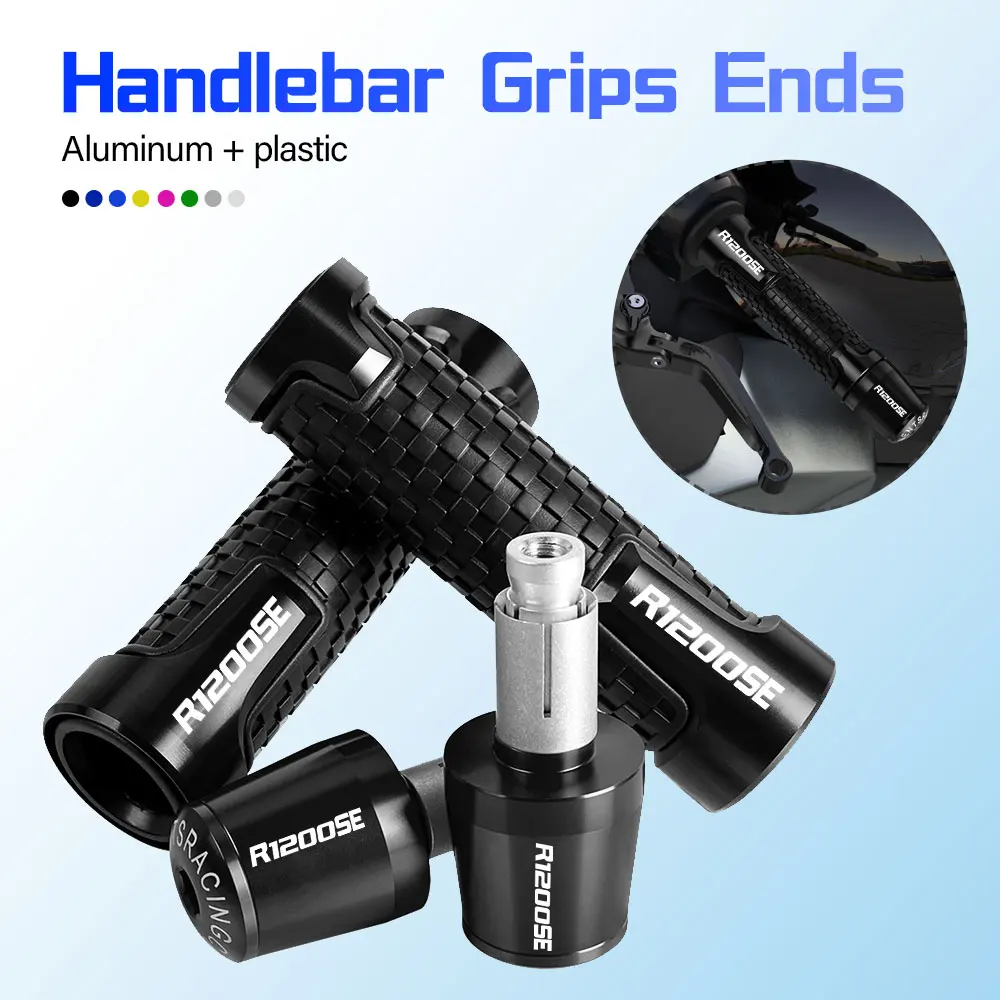 

7/8'' Anti-Slip Grip Hand Motorcycle Handlebar Handle Bar Grips End Plug FOR BMW R1200SE 2010 2011 2012 2013 2014 2015 2016 2017