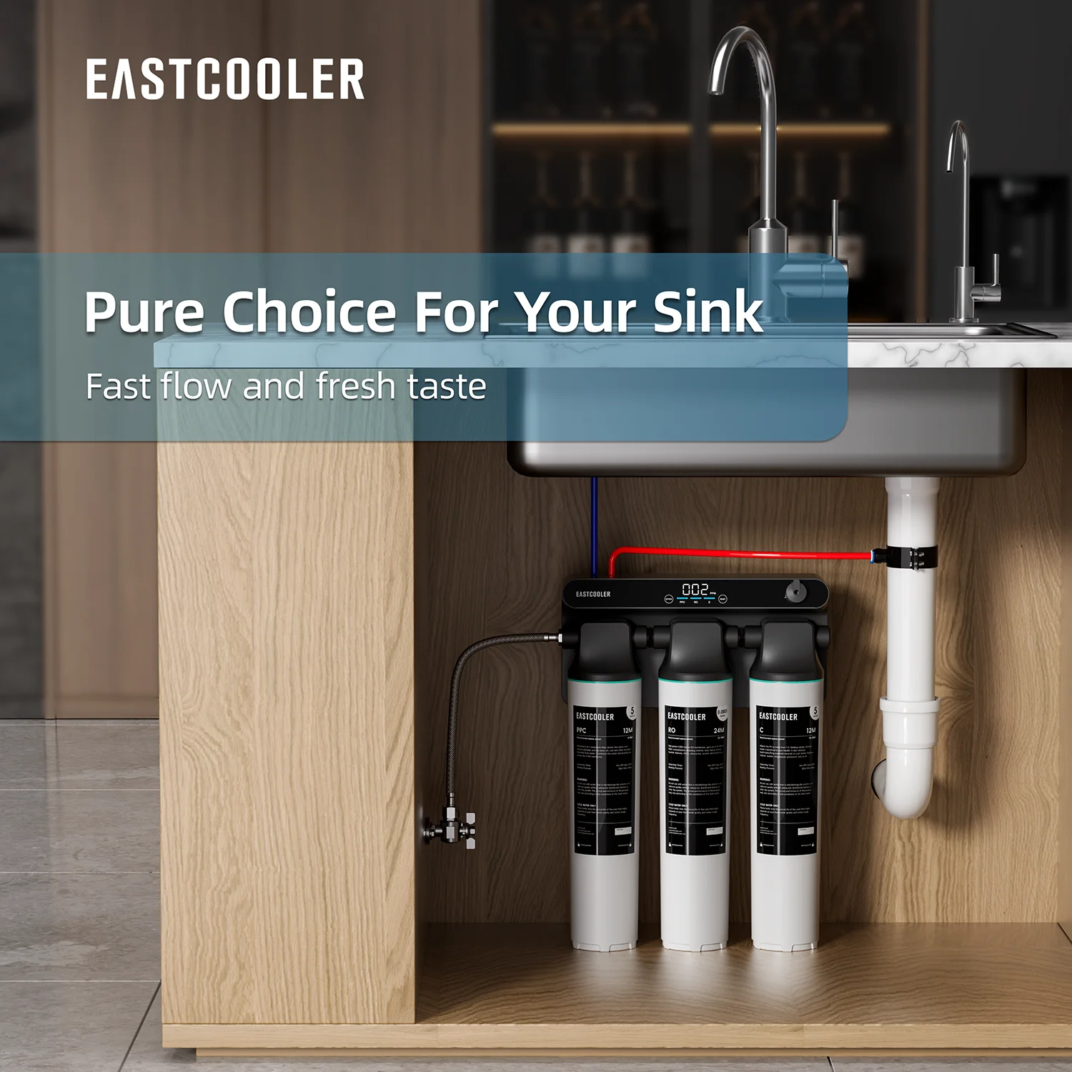 Under-Sink 600G Reverse Osmosis Water Purifier - Non-Electric Design