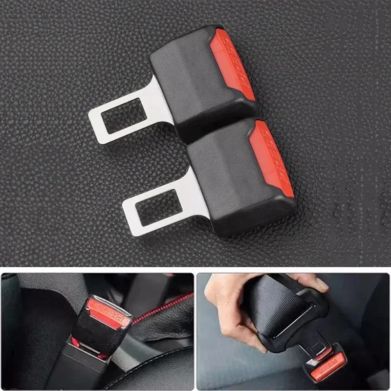1/2PCS Car Seat Belt Clip Extension Plug Car Safety Seat Lock Buckle Seatbelt Clip Extender Converter Baby Car Seat Accessories