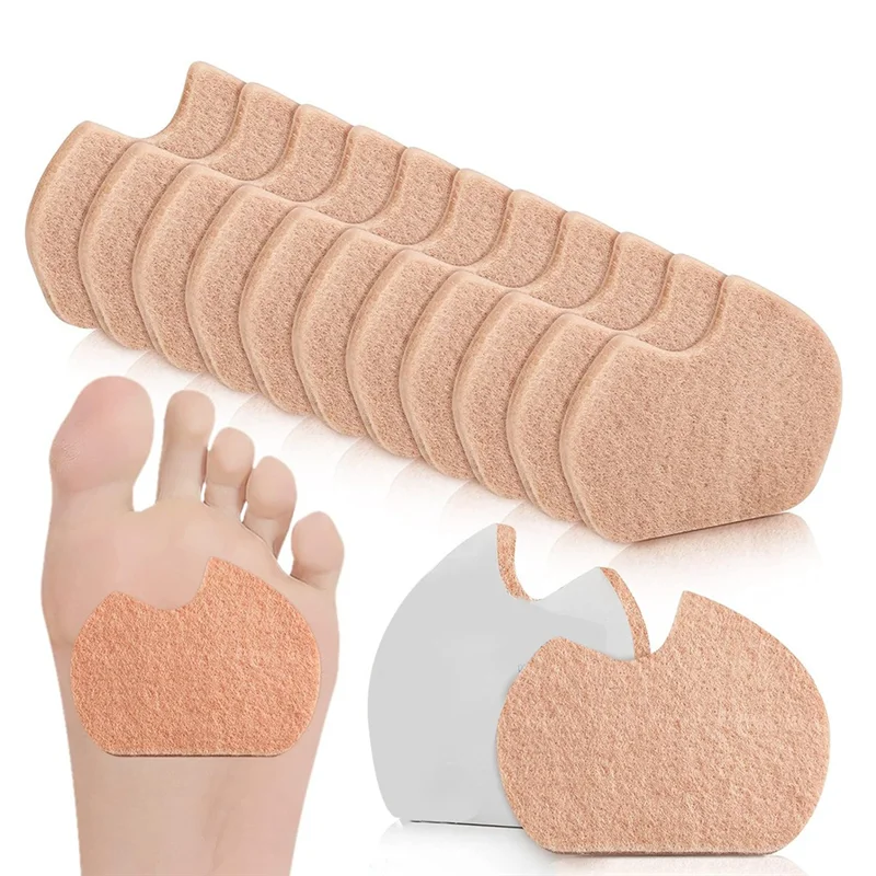 ABDJ-24 Uds. Almohadillas para pies para bailarina, almohadillas para sulcamoiditis para bola de pies derechos, cojín de fieltro para el dolor en el antepié