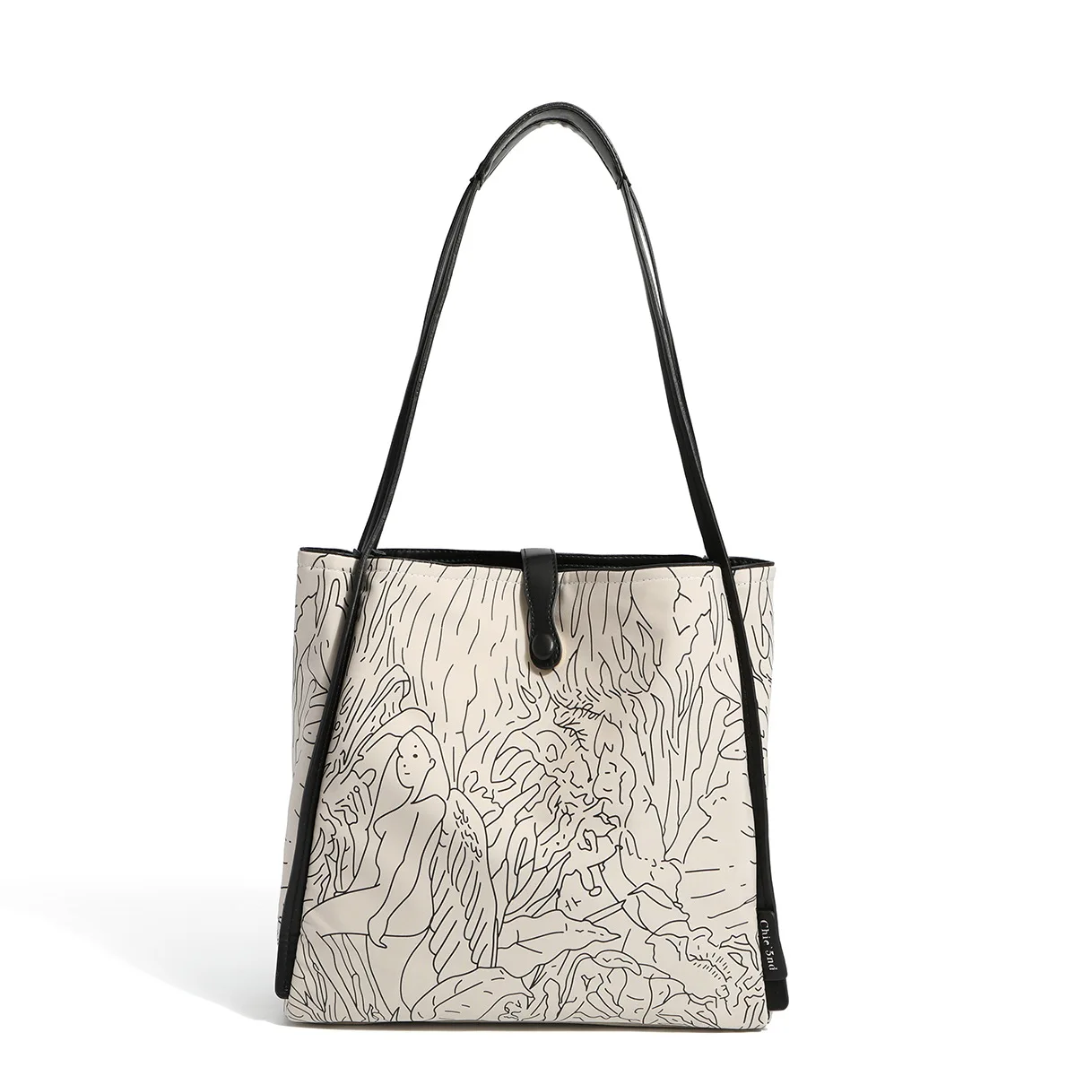

Autumn Winter Women's Large Shoulder Bag 2025 Japanese Trend Print High-End Fashion Niche Style for Women