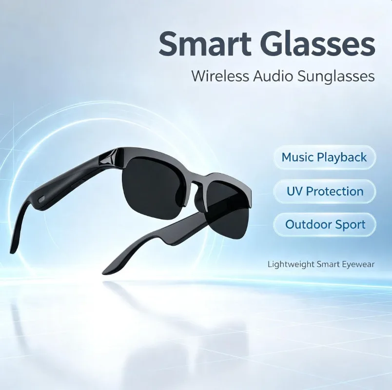 2026 Smart Audio Sunglasses Bluetooth Call Open Ear Music Play UV Protection Outdoor Sports Smart Glasses