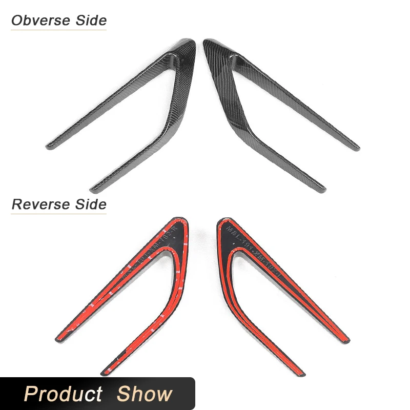 Front Side Fender Vents Scoops for Mercedes Benz C Class W205 C63 AMG 4 Door 2015-2017 Front Side Fins Splitters Carbon Fiber