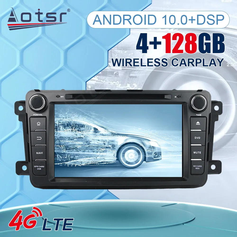 

2 din 8+128GB Android 11 Car Auto Radio CarPlay GPS For Mazda CX-9 CX9 2008-2016 Multimedia DVD Player Stereo DSP Navi Head Unit