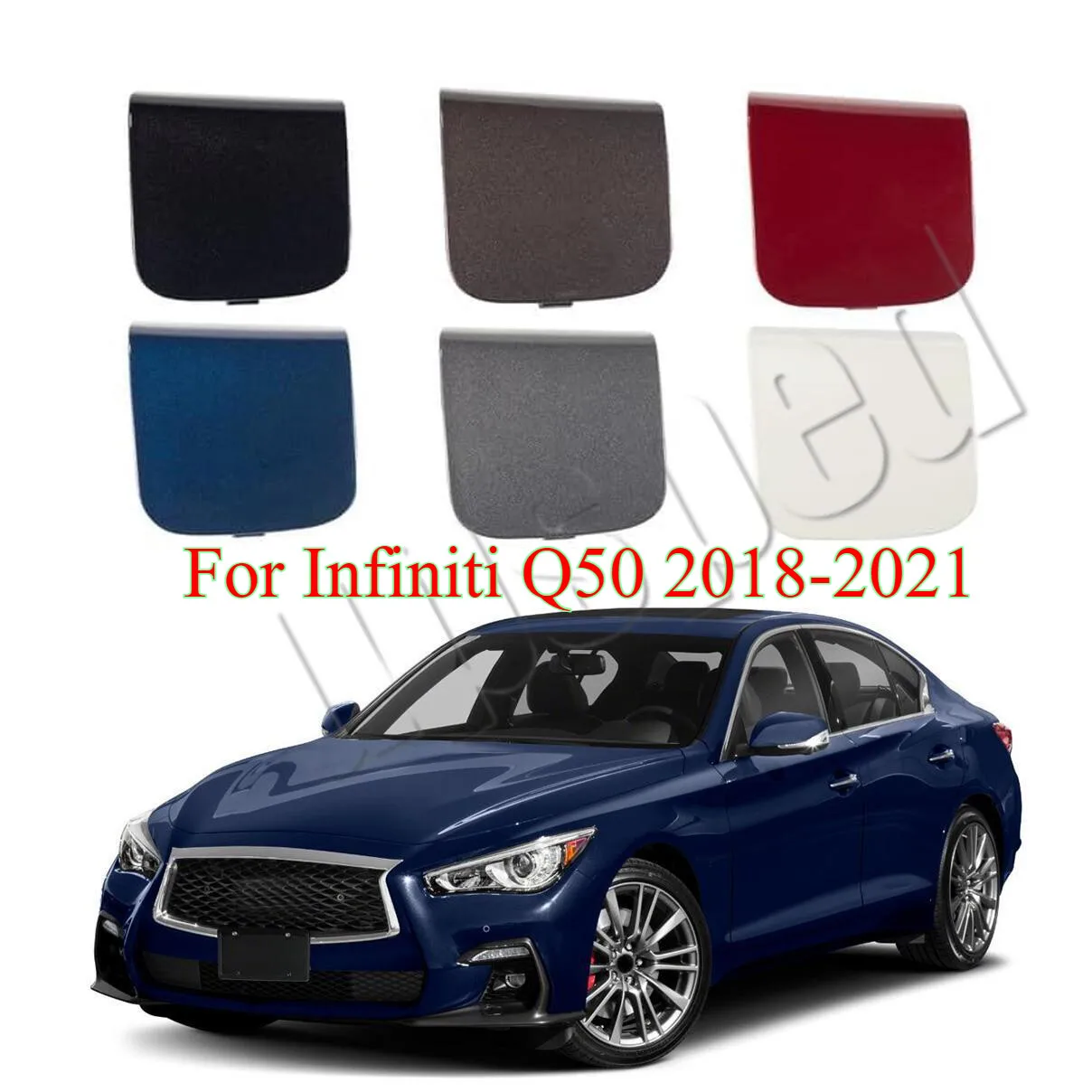 

Front Bumper Tow Hook Hole Eye Cover Cap For Infiniti Q50 2018-2021 622A1-6HH0A