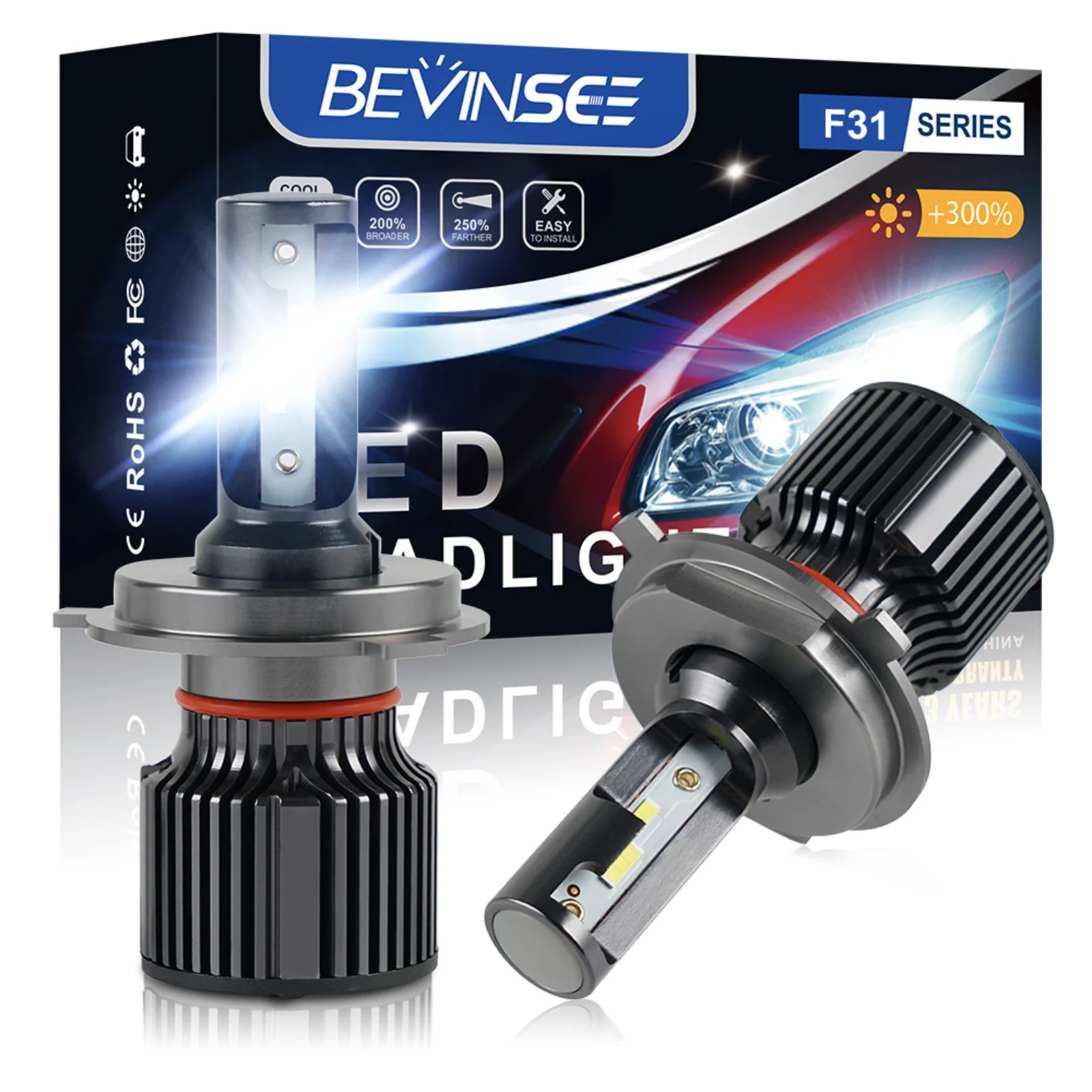 

BEVINSEE Mini LED Car Headlight H7 H4 H11 H1 H3 H8 HB3 9005 HB4 9006 LED Lights H9 H13 880 881 9007 9008 Auto Fog Lamp Bulbs 12V