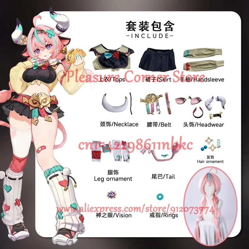 متوفر 2025 لعبة Genshin Impact مجموعة كاملة من الزي الرسمي Varesa أزياء تنكرية لعب الأدوار الدعائم ob;8