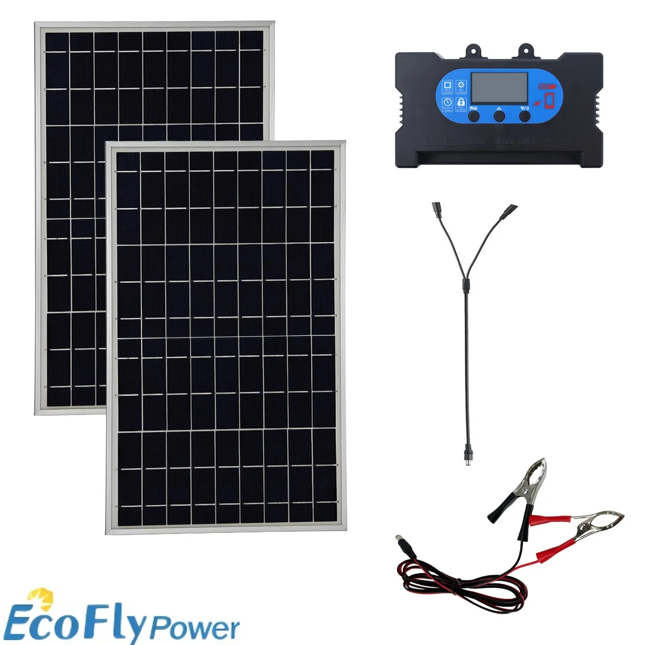 20W 18V Outdoor Solar Charger 18V 10W Flexible Solar Panel Kit With 10A Controller for Travel Camping Phone Car Battery Generato
