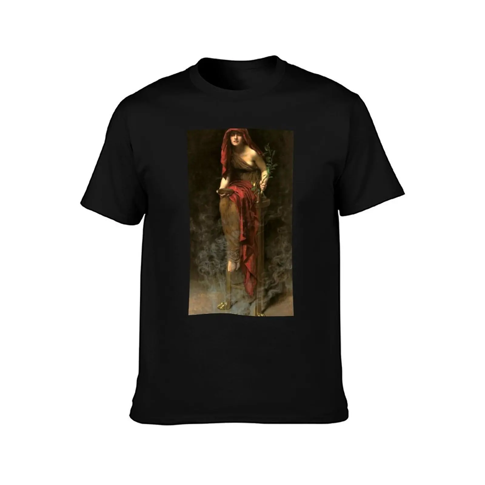 The Priestess of Delphi - John Collier T-Shirt Classic Crew Neck Cotton T-Shirt