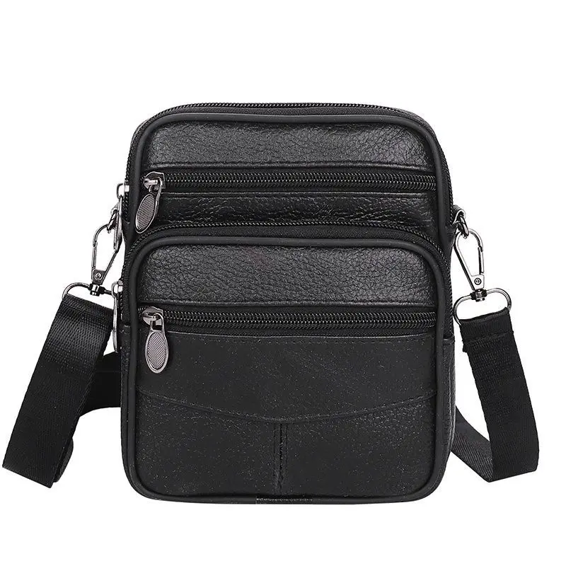 Men\'s Genuine Leather Crossbody Shoulder Bags High Quality Tote Fashion Business Man Messenger Bag Leather Bags Fanny Pack