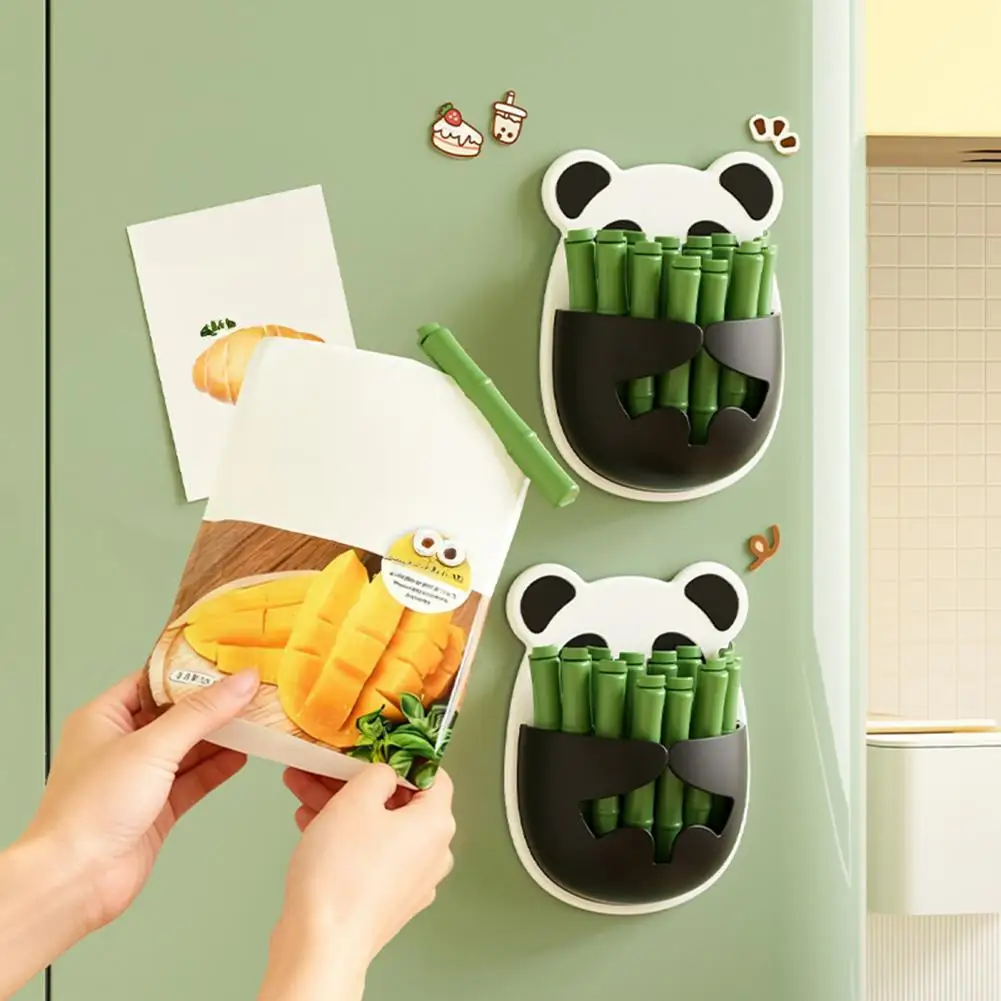 Strong Magnetic Clips Panda Refrigerator Magnets Sealing Clips Strong Magnetic Organizer for Kitchen Storage Cute Animal Design
