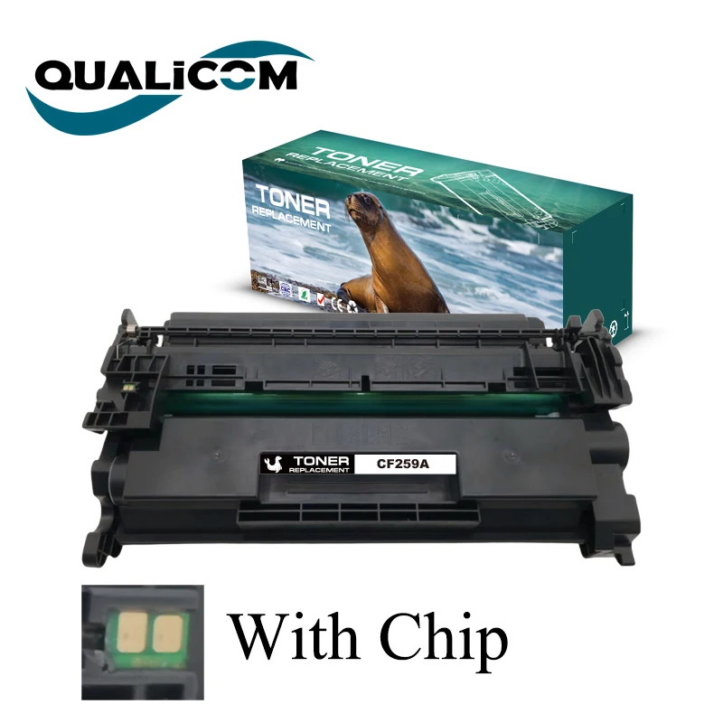 Qualicom CF259A 59A With Chip Compatible TONER Cartridge for HP LaserJet Pro MFP M404dn M404dw M404n M428dw M428fdn M428fdw