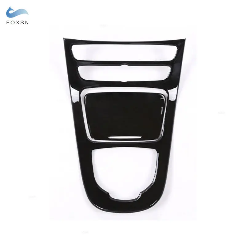 For Mercedes Benz E Class W213 2016 2017 2018 Car Interior Accessories Center Console Gear Shift Panel Cover Trim Bright Black