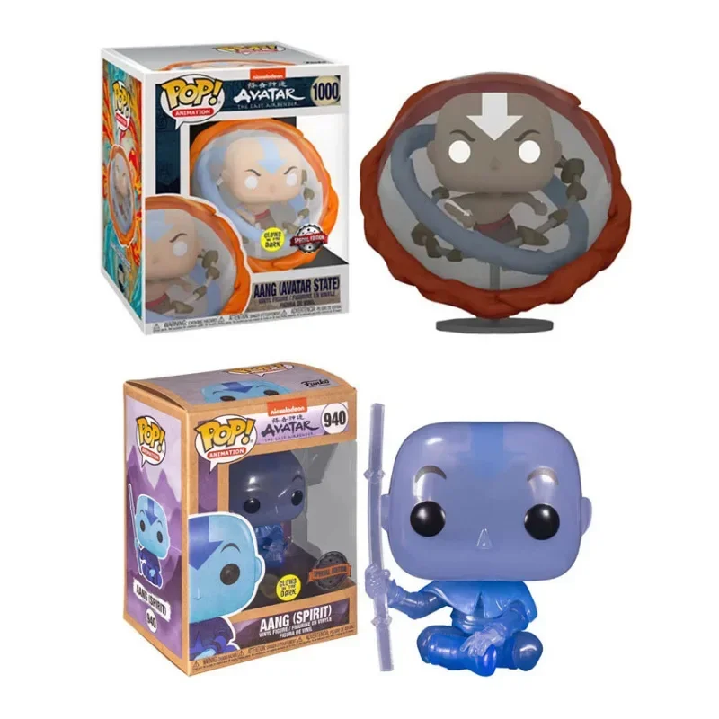 Funko Pop Animation AANG Avatar State 1000# AANG(Spirit) 940# Glows Special Edition Figure Model Collection Action Figure Toys