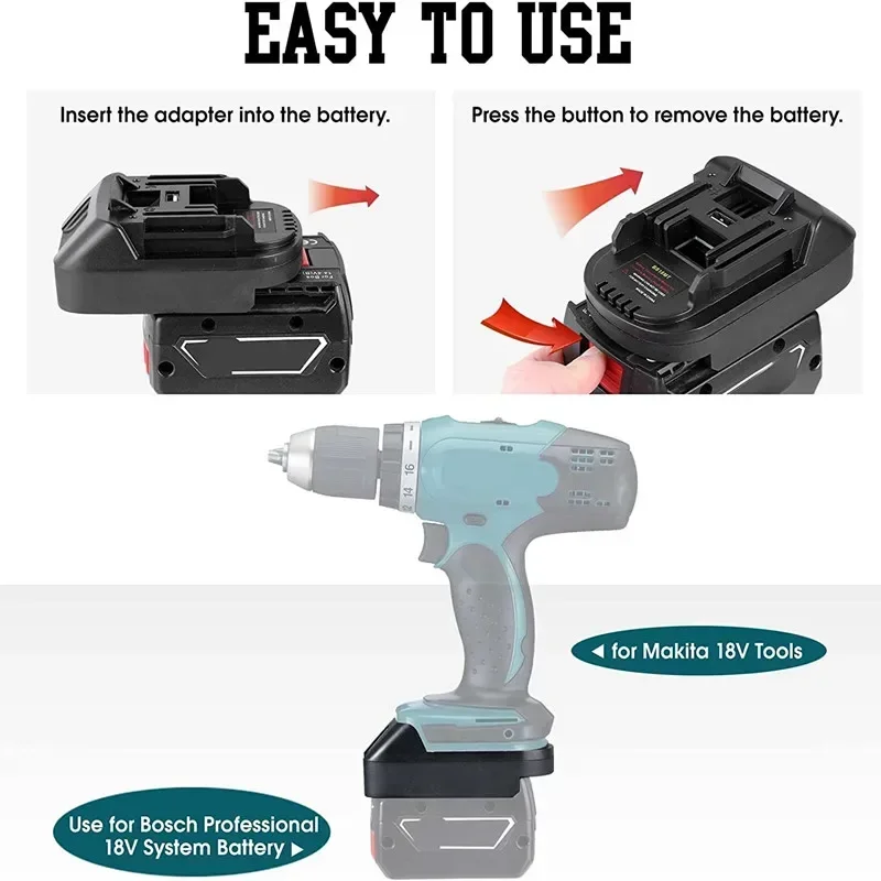 BS18MT nuovo convertitore adattatore batteria per batterie Bosch 18V BAT619G/620 converti in per batteria al litio Makita 18V BL 1860