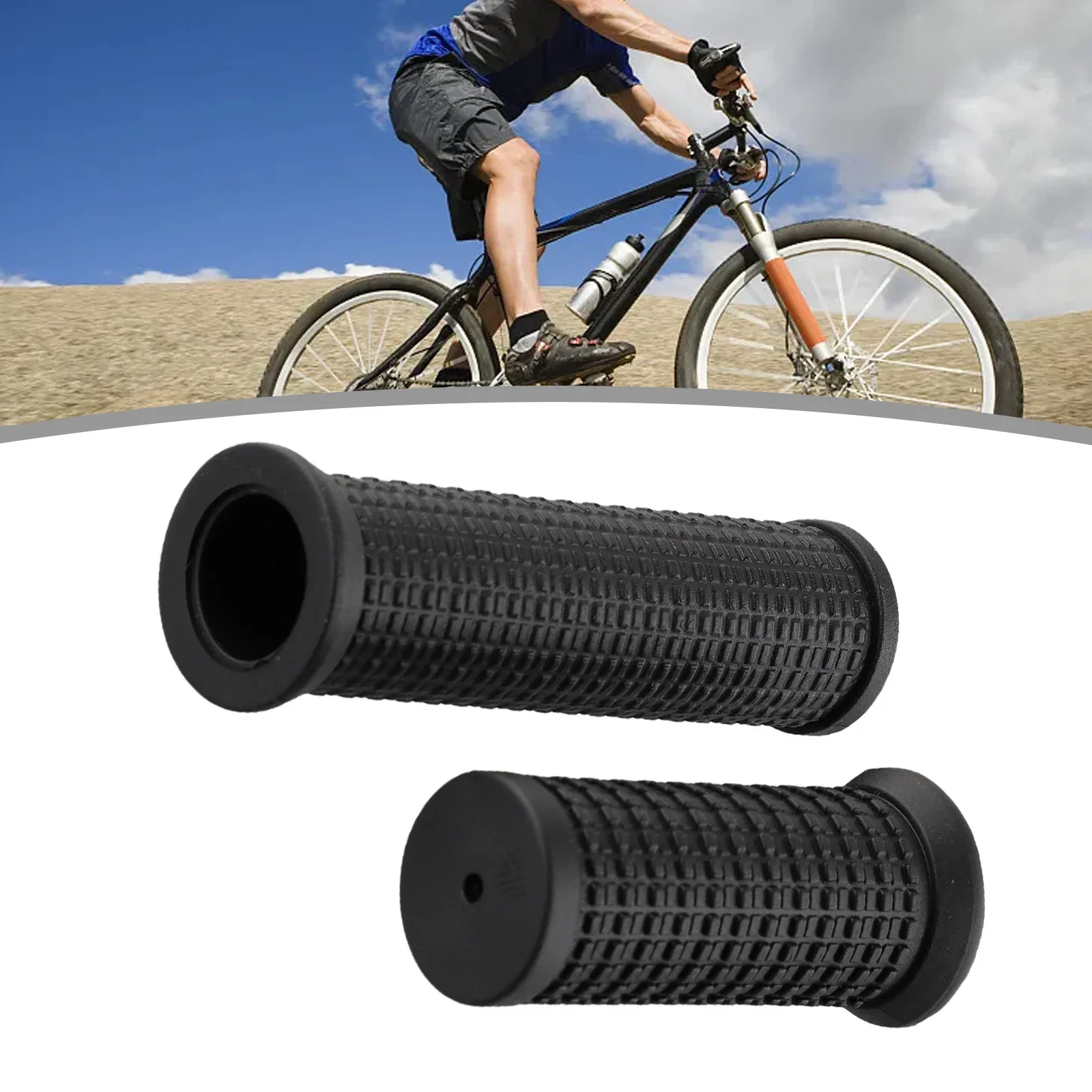 

1Pair Of Handlebar Grips Bicycle Handlebar Grips TPR Rubber For Twisting Shifter Mountain Bike 22.2mm Bar Parts