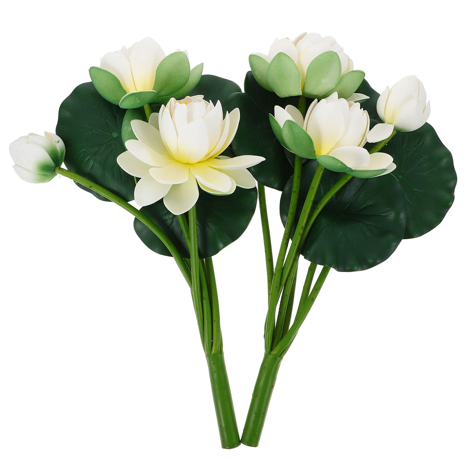 

2 Pcs Simulation Lotus Decoration Sunflower Plant Green Lifelike Wedding Eva Bride Fake