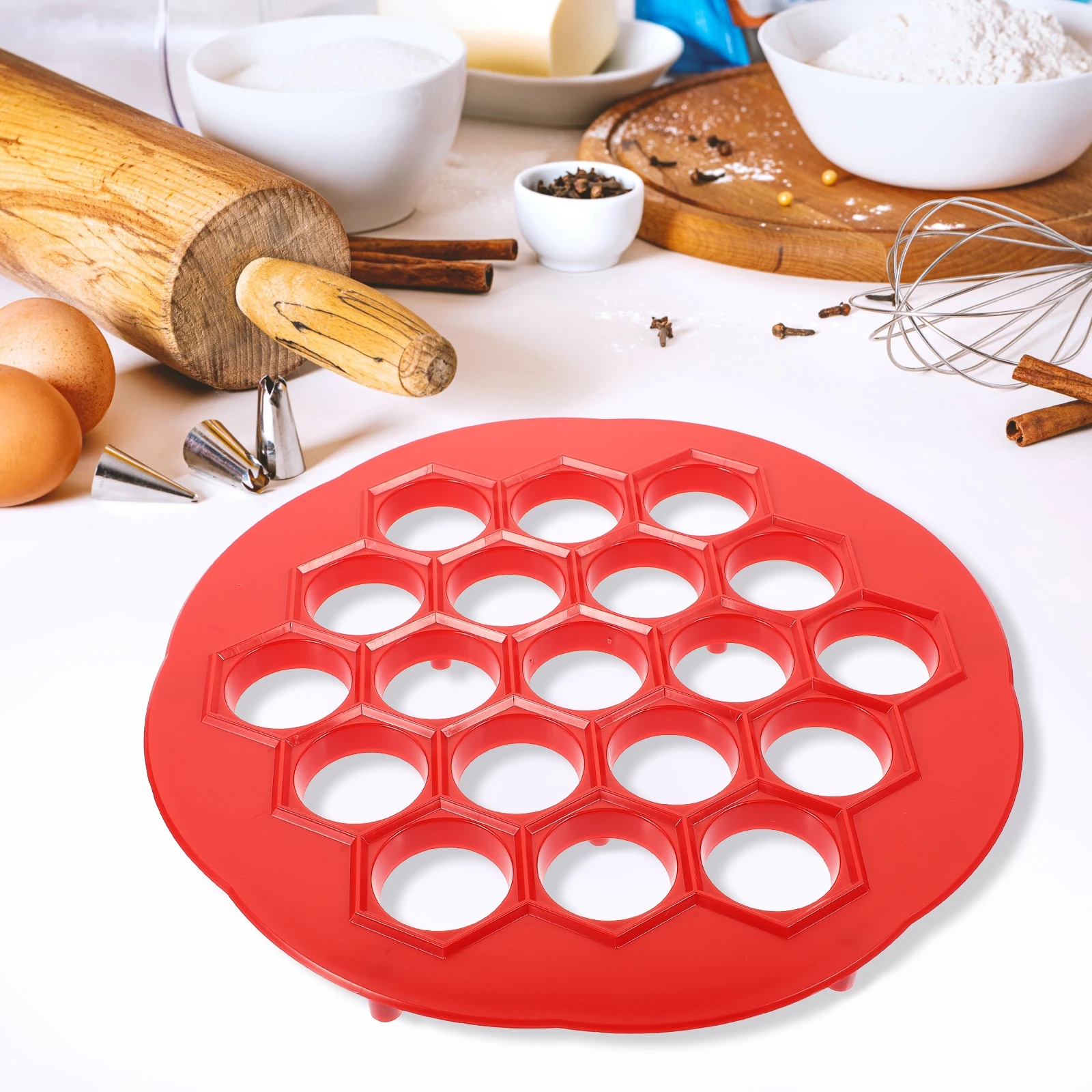 

1Set Kitchen Dumpling Mold Maker 19-Holes Household Convenient Dumpling Mold Multi-Hole Empanada Maker