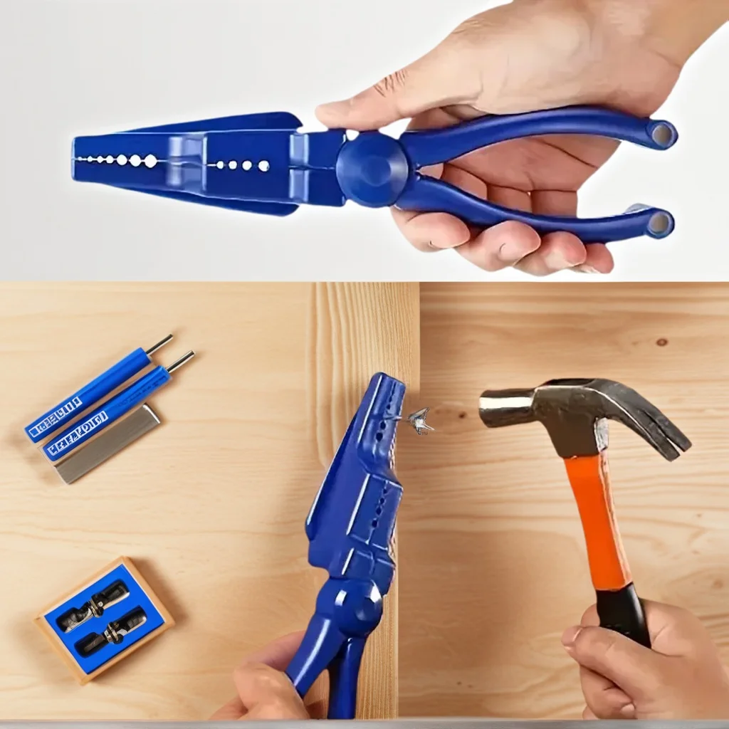 

Nail Clamps & Protective Hammers - Multi-Function Auxiliary Pliers for Long & Short Nails Fixing Tools