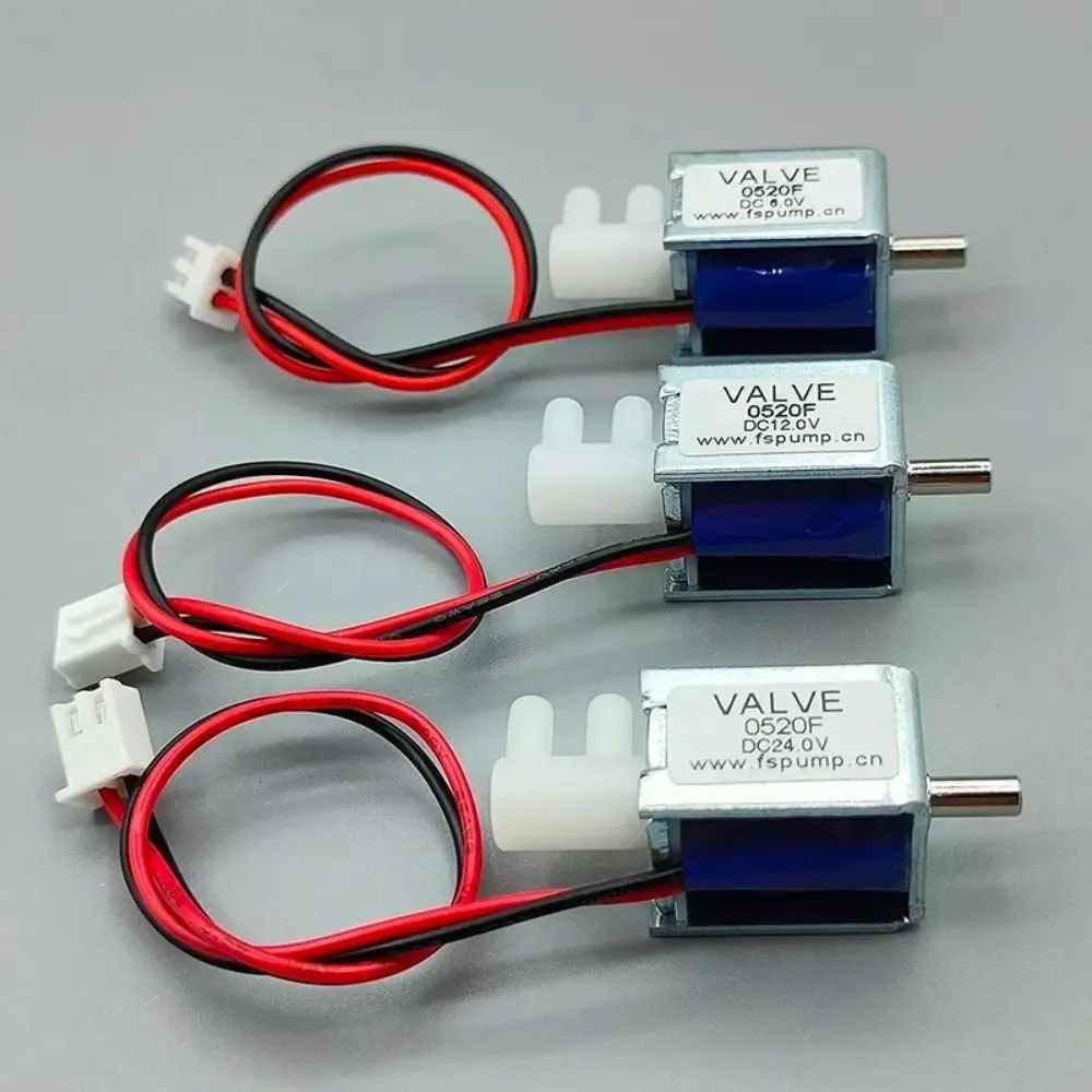 Micro Plastic Mini Electric Solenoid Valve Rubber Mini Size 2-Position 3-Way Valve 24V DC Gas Flow Control Valve