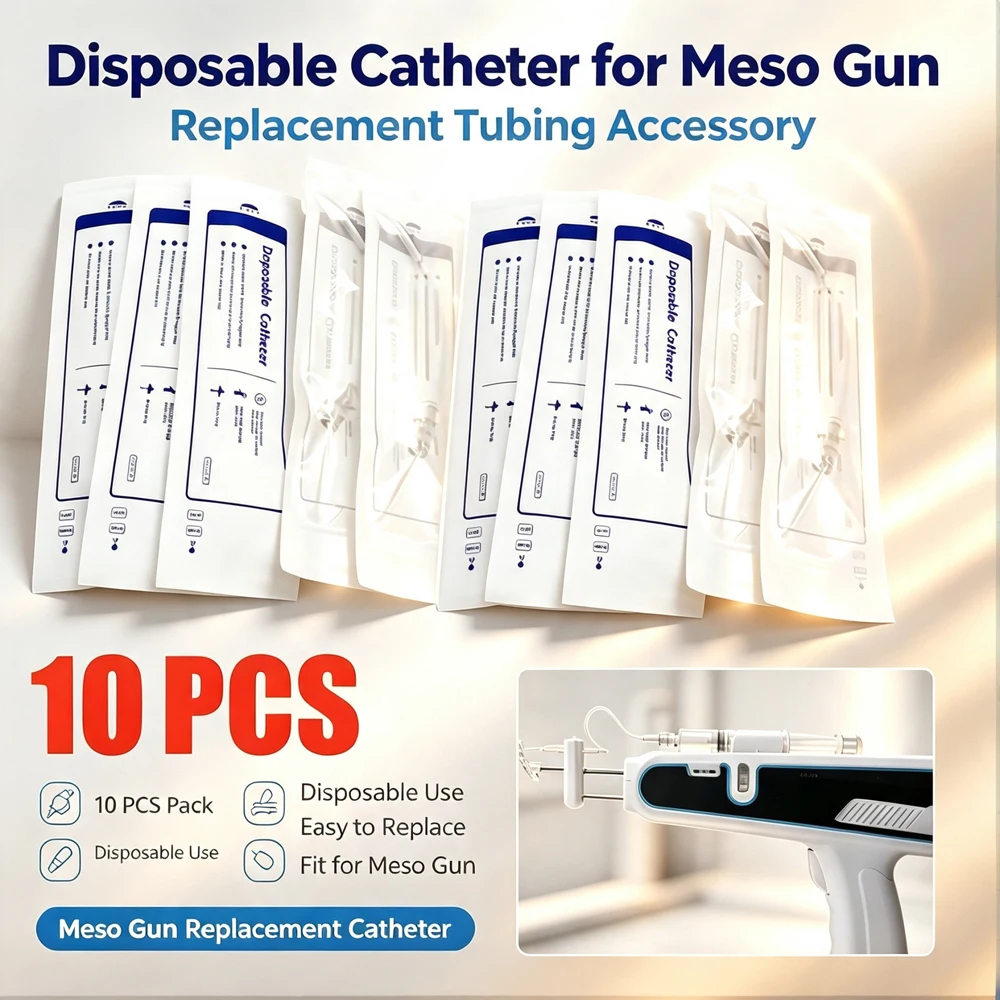 1-10Pcs Disposable Mesotherapy Catheter for Mesogun Water Light Beauty Equipment Mesotherapy Injection Tool Consumables