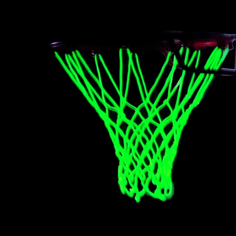 Nightlight Basketball Net Luminous Outdoor Portable for Sun Powered Sports Nylon Net Basketball Backboard Components