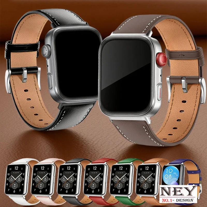 Ремешок из натуральной кожи для часов Huawei Fit 4 pro-Fit4-3, сменный спортивный браслет, ретро-браслет, аксессуары для Huawei Fit 2, аксессуары