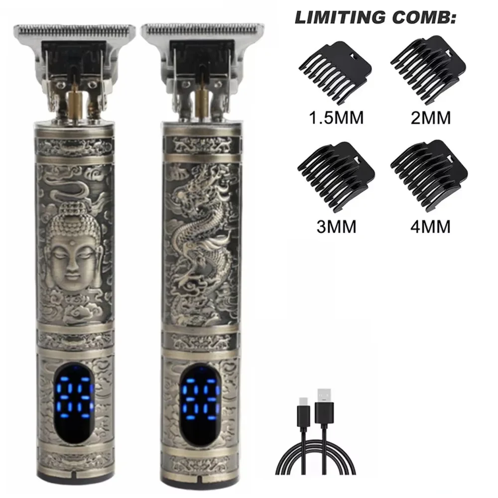 T9 Dragon and Phoenix Electric Cut Home Haircut Push Bald Artifact Home Professional Carving Oil Head Shaving Electric Barber