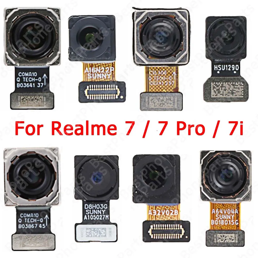 Selfie Back View Front Camera Module For Realme 7 Pro 7i Asia 7Pro 5G Global Rear Camera Repair Spare Parts Flex Cable