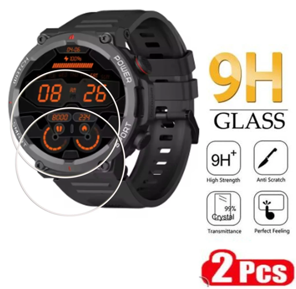 2PCS 9H Tempered Glass Screen Protector For Blackview W50 BlackviewW50 WP50 Pro Sport SmartWatch SmartWatch Cover Film