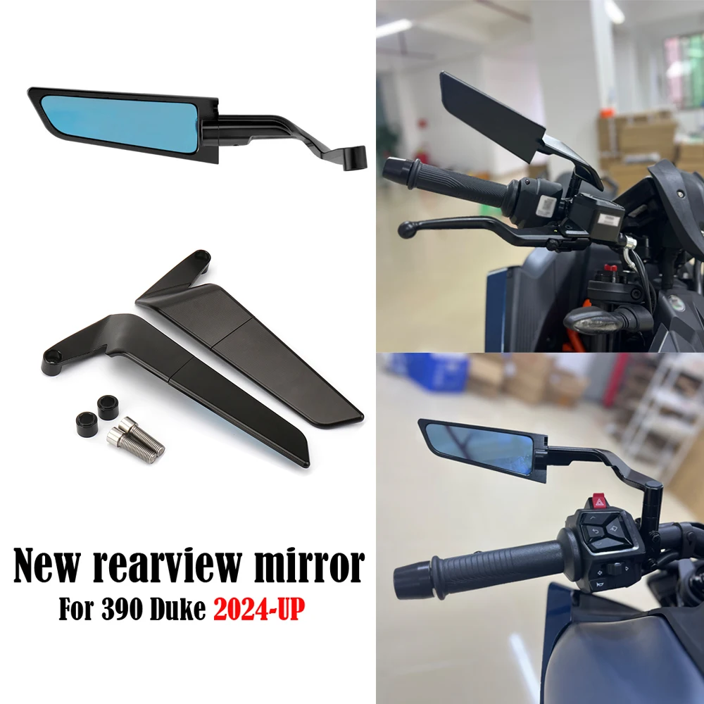 

New For 390 Duke 390Duke Motorcycle Side Mirror Stealth Winglets Rearview Mirrors Kits Rotate Adjustable