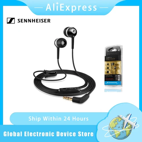 Sennheiser CX400II auriculares estéreo con cable de 3,5mm auriculares bajos auriculares deportivos auriculares HIFI de precisión para iPhone/Samsung/XiaoMi