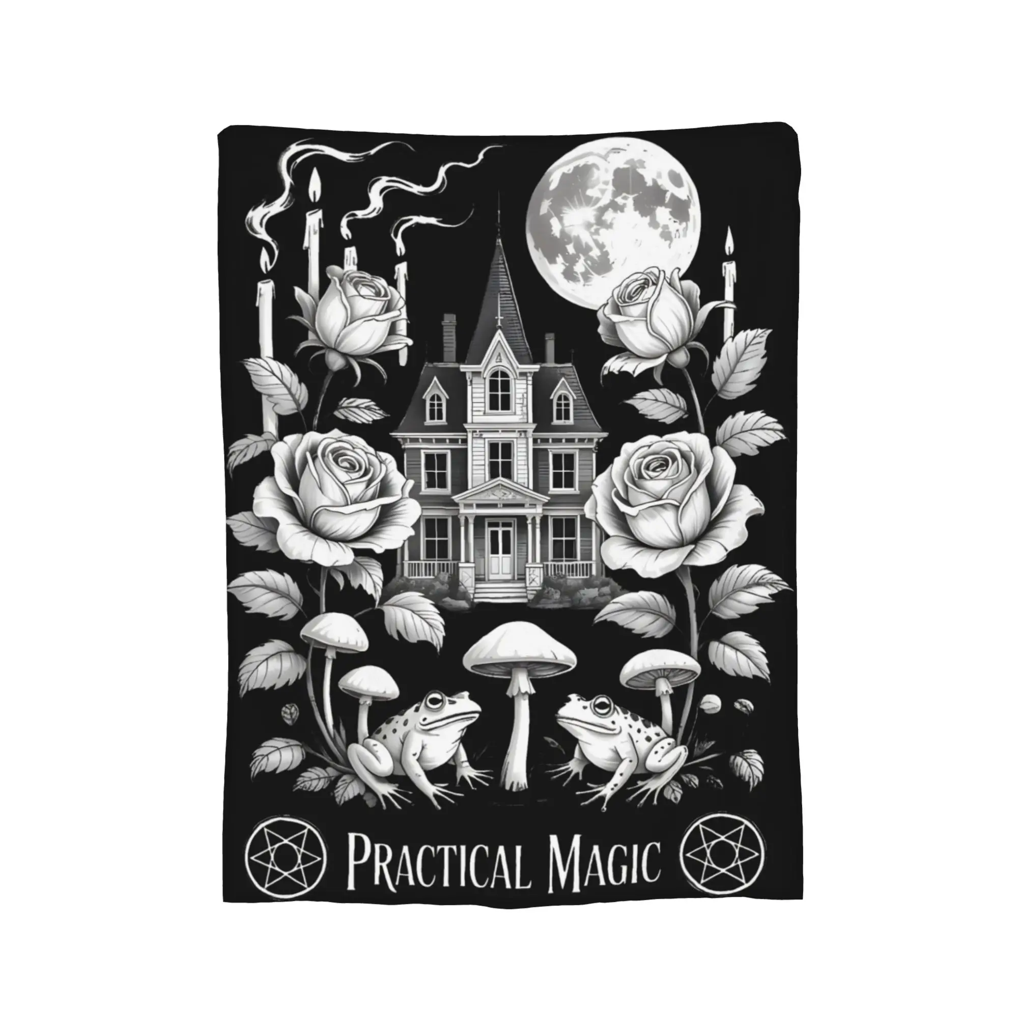Practical Magic Witchy Halloween Salt Rosemary Lavender Love Blanket  Flannel Funny Breathable Throw Blanket for Home